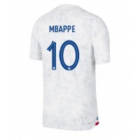 Frankrike Kylian Mbappe #10 Fotballklær Bortedrakt VM 2022 Kortermet